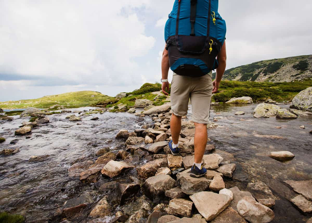 on hiking shoes