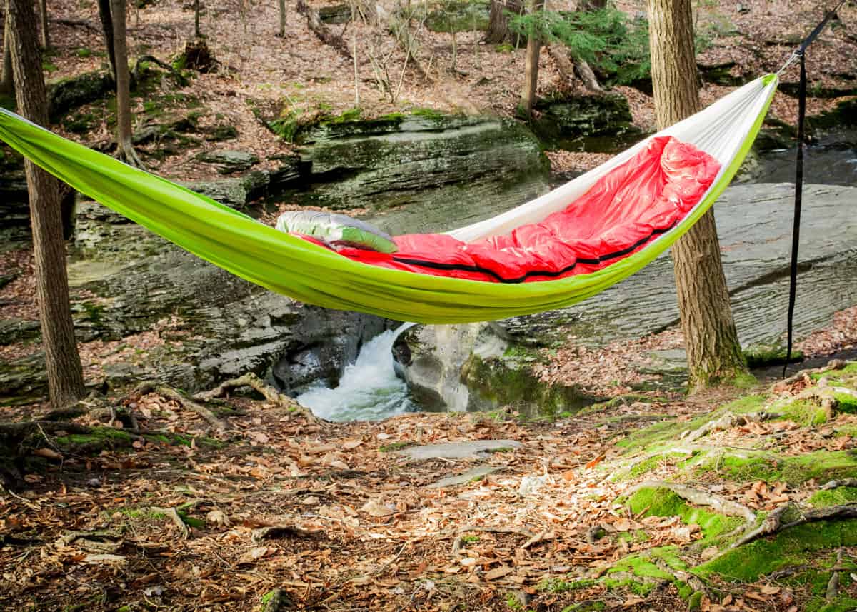 Cold weather hammock camping