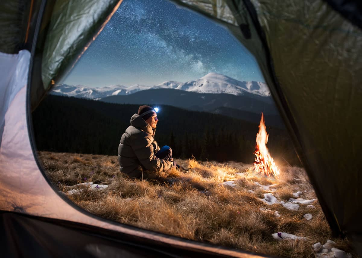Winter camping tents and gear