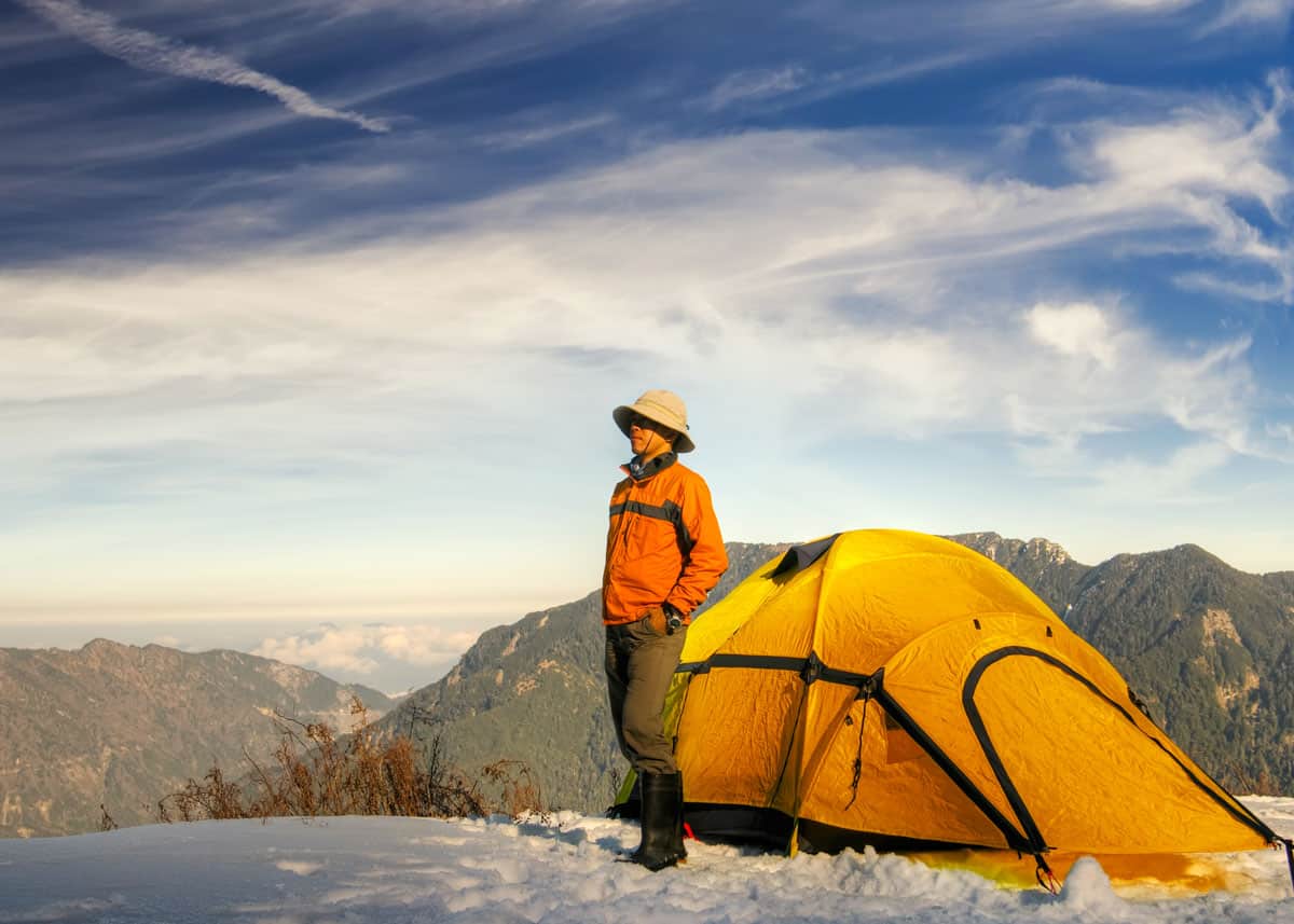 Keep tent warm in winter camping