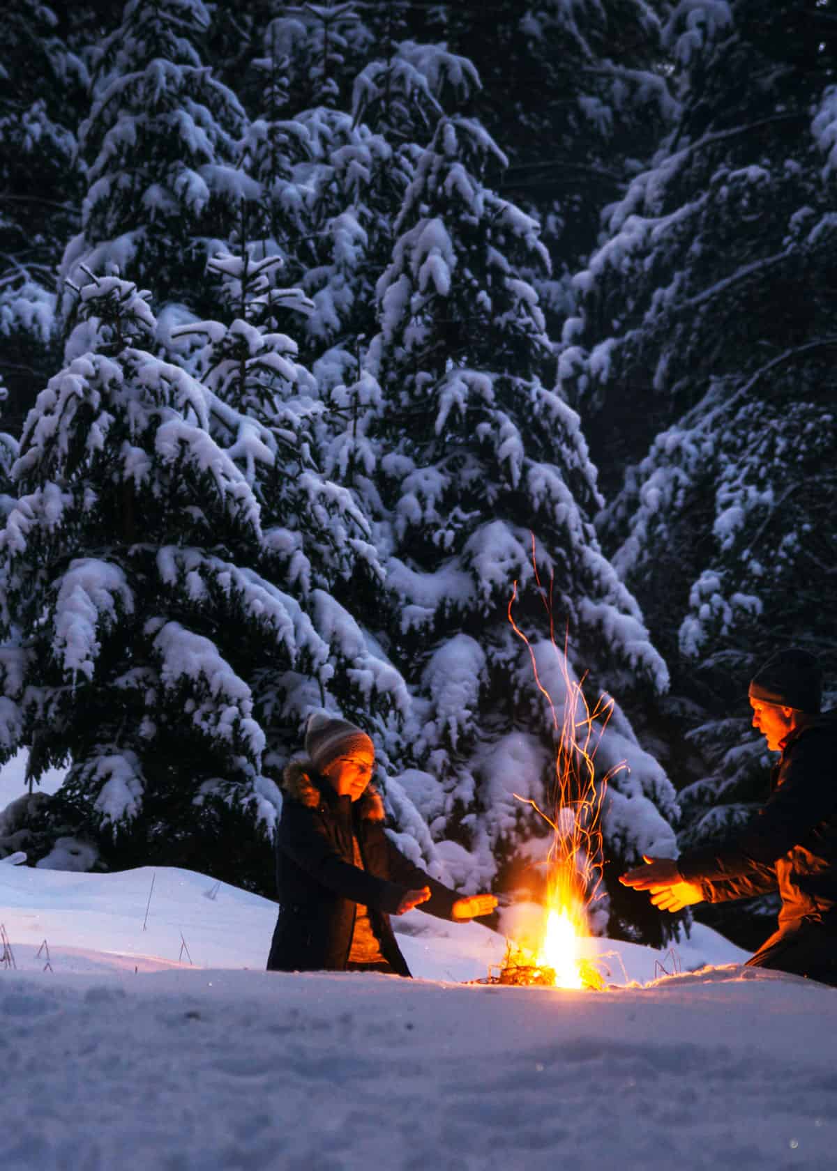 Winter campfire tips