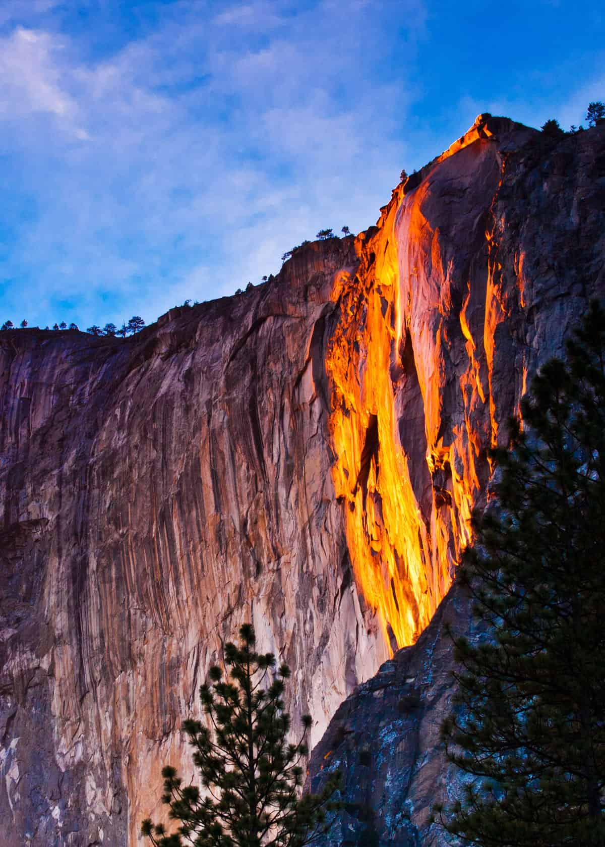Horsetail Fall sunset Yosemite