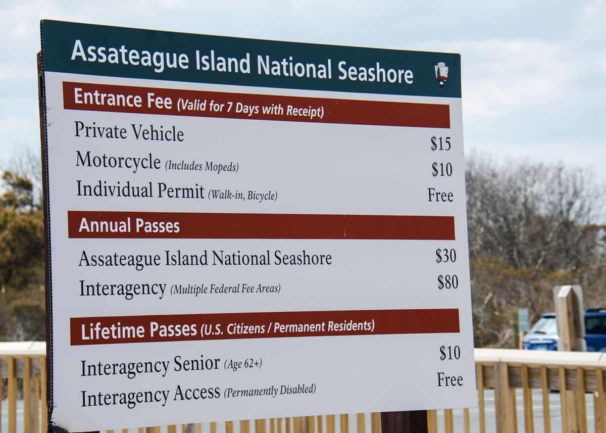 Assateague Island entry sign