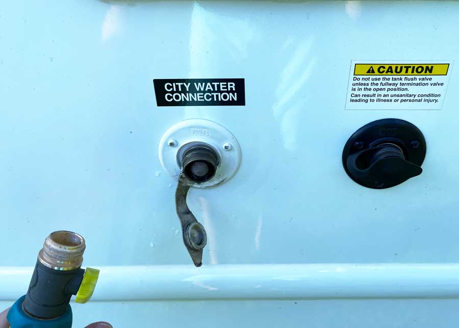 sanitizing rv water tank