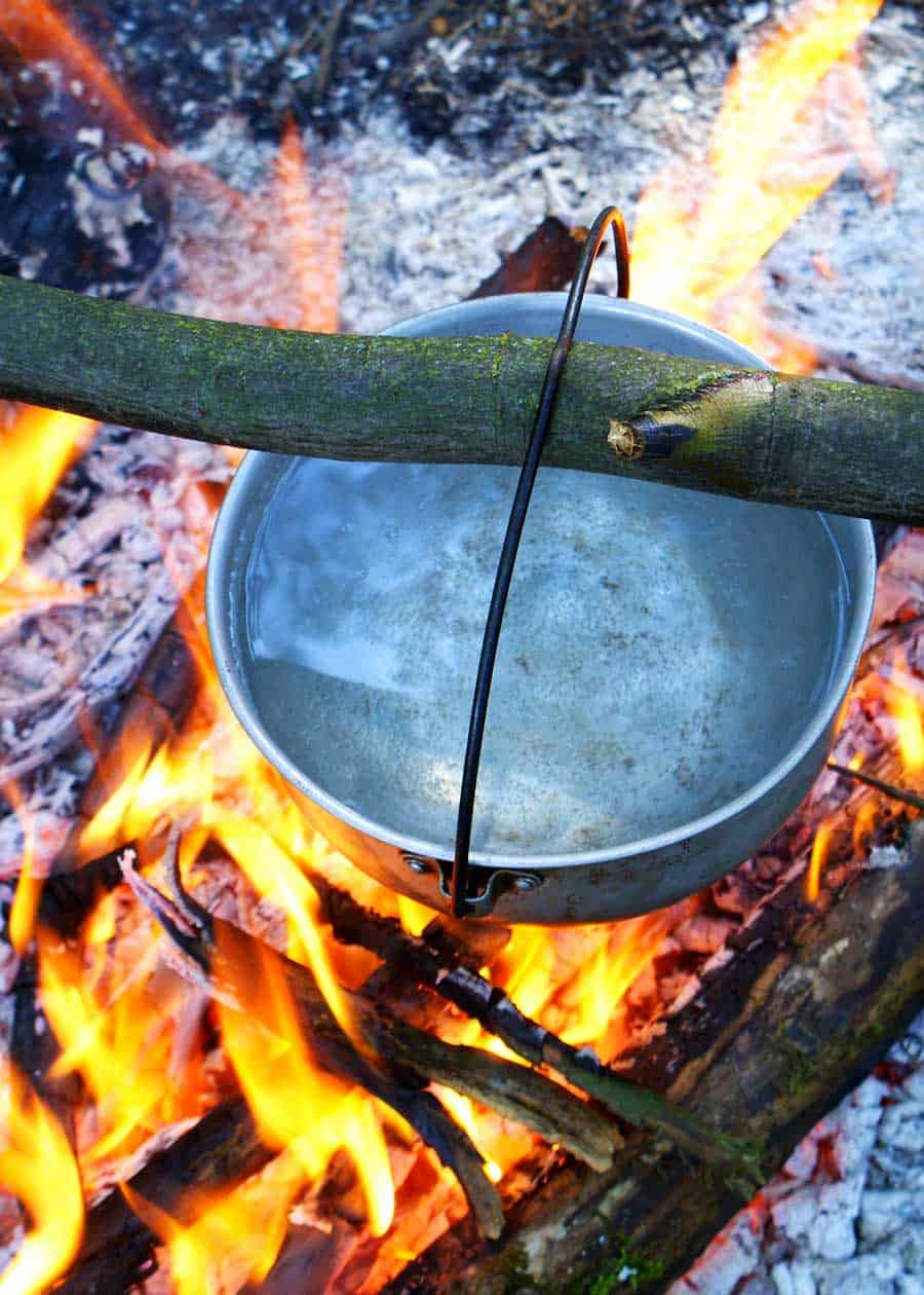 boiling water for camping